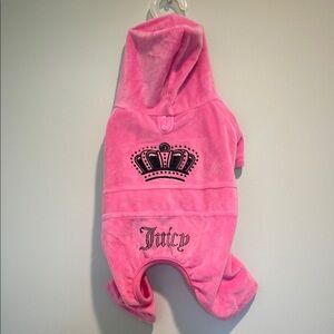 Juicy Couture Pink Pet Hoodie with Crown